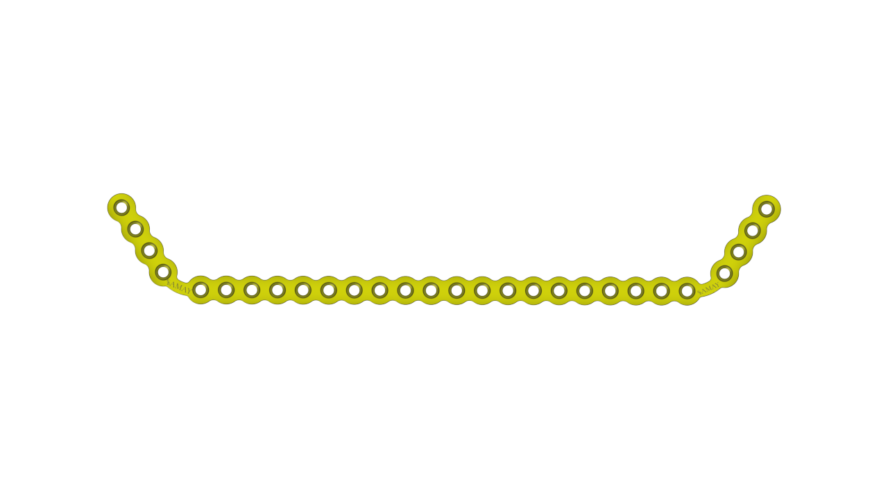 Mandibular Reconstruction Plate Double Angled 4 Hole Mini Plate