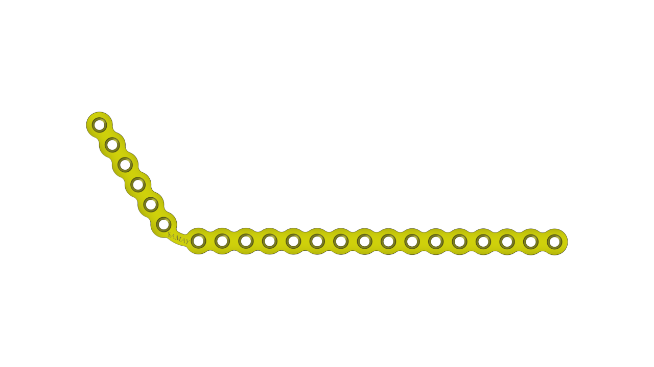 Mandibular Reconstruction Plate  Angled 6 Hole Mini Plate