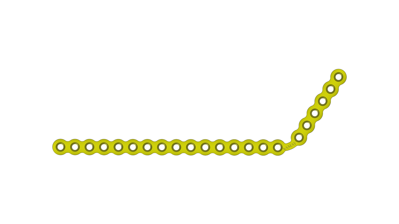 Mandibular Reconstruction Plate  Angled 6 Hole Mini Plate