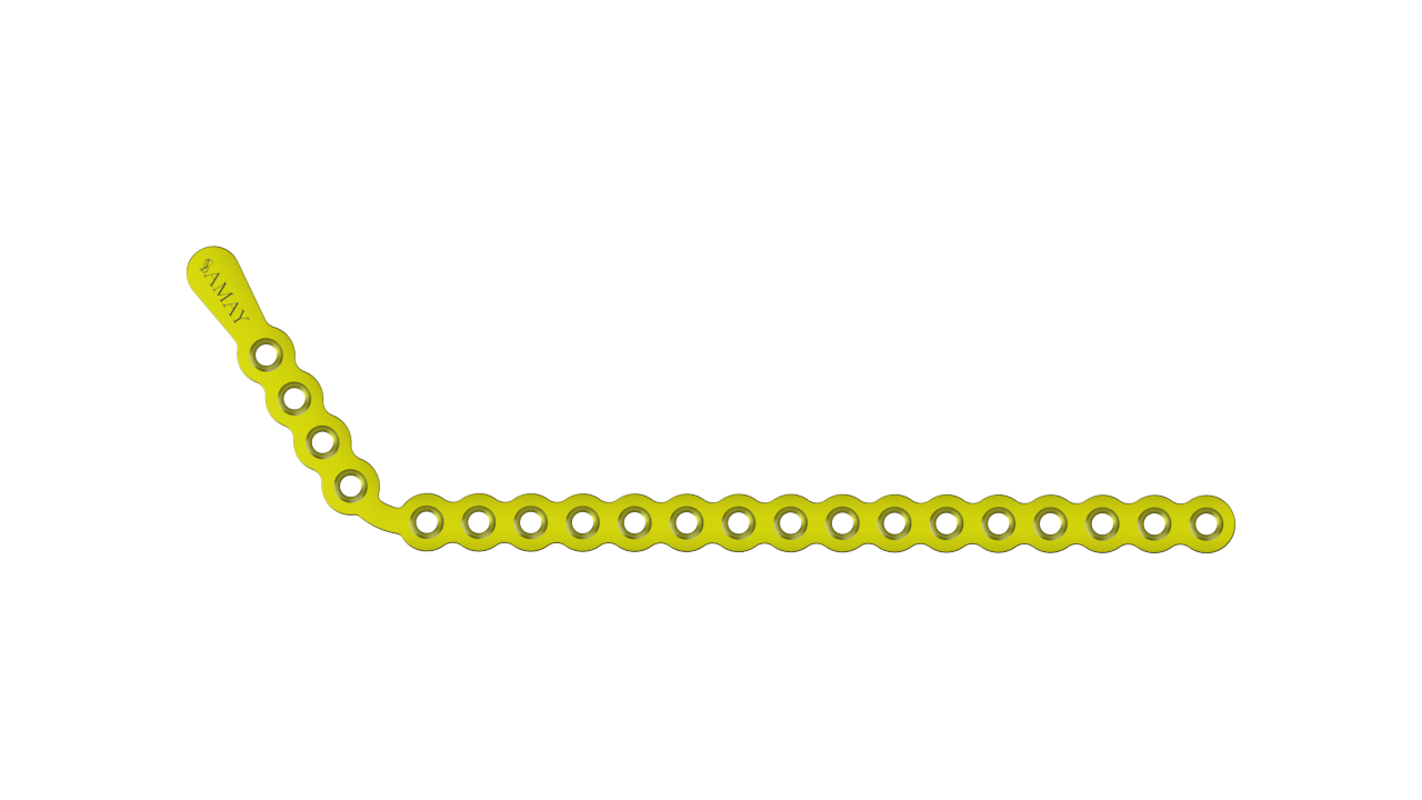 TMJ Condyle With Reconstruction Plate  4 Hole Mini Plate