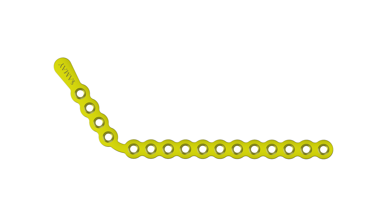 TMJ Condyle With Reconstruction Plate  4 Hole Mini Plate